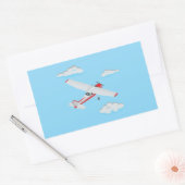 Flugzeuge Party Collection! Rechteckiger Aufkleber (Umschlag)