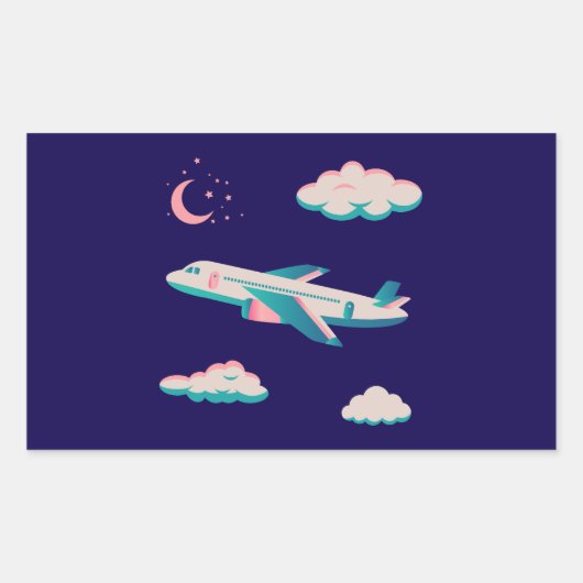 Flugzeuge Party Collection! Rechteckiger Aufkleber (Vorderseite)