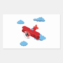 Flugzeuge Party Collection! Rechteckiger Aufkleber