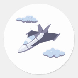 Flugzeuge Party Collection! Runder Aufkleber