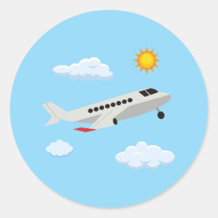 Flugzeuge Party Collection! Runder Aufkleber