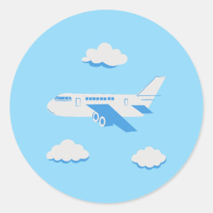 Flugzeuge Party Collection! Runder Aufkleber