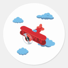 Flugzeuge Party Collection! Runder Aufkleber
