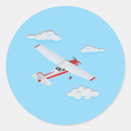 Flugzeuge Party Collection! Runder Aufkleber
