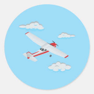 Flugzeuge Party Collection! Runder Aufkleber