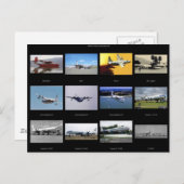 Flugzeuge Postkarte (Vorne/Hinten)