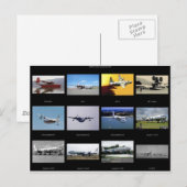 Flugzeuge Postkarte (Vorne/Hinten)
