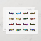 Flugzeuge Postkarte (Vorne/Hinten)