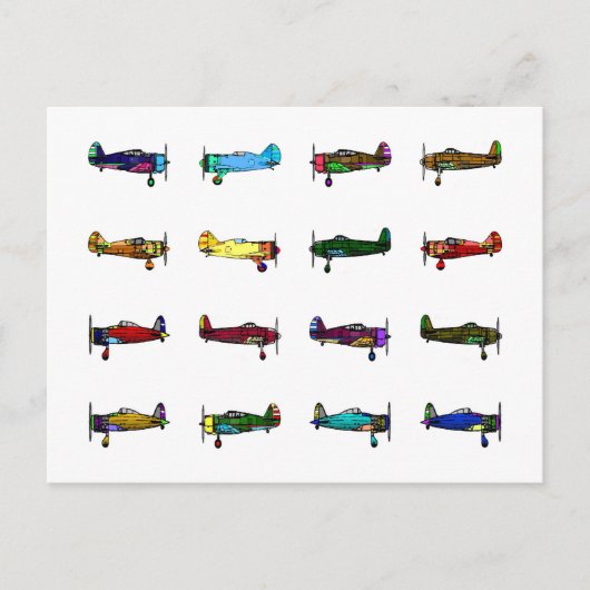 Flugzeuge Postkarte (Vorderseite)
