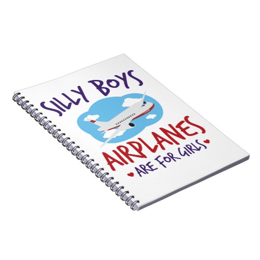Flugzeuge sind für Mädchen Niedliche Pilot Damen Notizblock (Rechte Seite)
