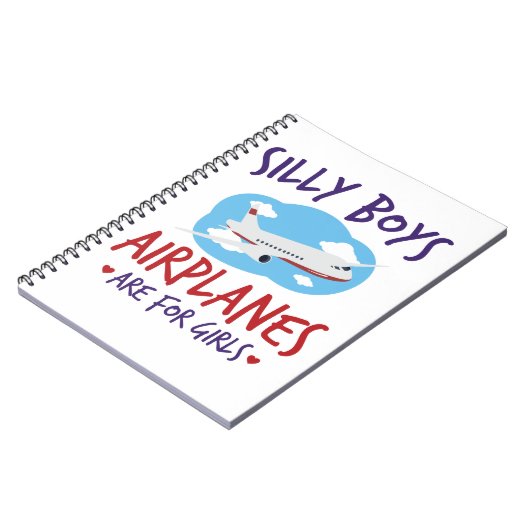 Flugzeuge sind für Mädchen Niedliche Pilot Damen Notizblock (Linke Seite)