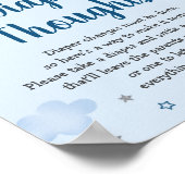 Flugzeuge Stars Wolken Kinderdusche Windeln Gedank Poster (Ecke)