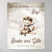 Flugzeuge Teddy Bärendusche Favorit Zeichen Poster (Vorne)