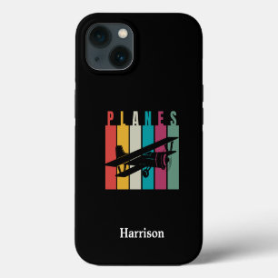 Flugzeuge,Typografie,Luftfahrt,Minimalistisch,Pers iPhone 13 Hülle