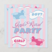 Flugzeuge und Fahnen-Geschlecht decken Party auf Einladung (Vorne/Hinten)