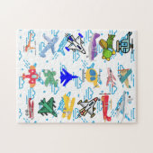 Flugzeuge und Hubschrauber Puzzle (Horizontal)