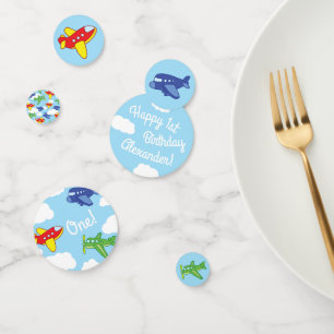 Flugzeuge und Jets Niedlich 1. Geburtstag Party Konfetti