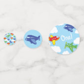 Flugzeuge und Jets Niedlich 1. Geburtstag Party Konfetti (Rückseiten)