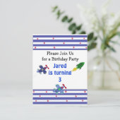 Flugzeuge und Raketen zum Geburtstag Einladung (Stehend Vorderseite)