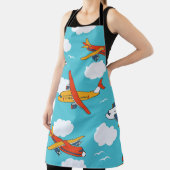 Flugzeuge und Wolken, nahtlose Kinderhütte Schürze (InSitu)