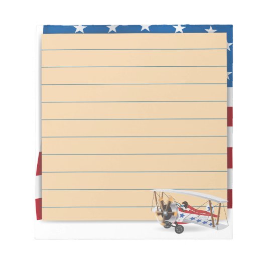 Flugzeuge USA Notizblock (Vorderseite)