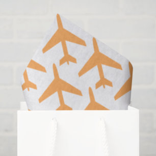 Flugzeuge von Orange reisen Pilot Adventure Seidenpapier