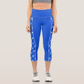 Flugzeuge von weißem Flugzeug Capri Leggings (Vorderseite)