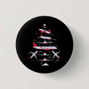 Flugzeuge Weihnachtsbaum Pilot Frohe Weihnachten W Button