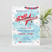 Flugzeugeinladung Einladung (Stehend Vorderseite)