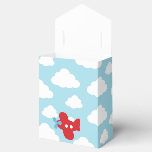 Flugzeugfavorisierungsbox (blau und rot) geschenkschachtel (Geöffnet)