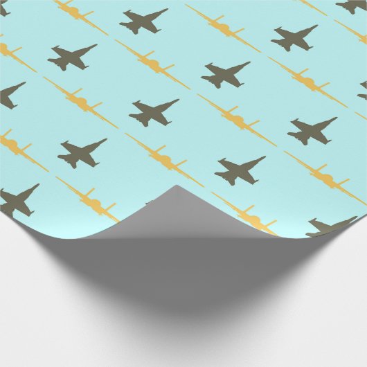 "Flugzeugflottenbildung" Geschenkpapier (Ecke)