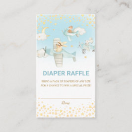 Flugzeugflugzeuge Niedliche Tiere Junge Windeldreh Begleitkarte