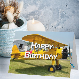 Flugzeugfoto,Cool Aviation Pilot Geburtstag Karte