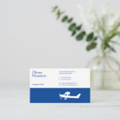 Flugzeugführer | Aviation Blue Visitenkarte (Stehend Vorderseite)