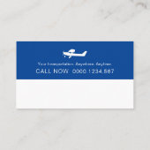 Flugzeugführer | Aviation Blue Visitenkarte (Rückseite)
