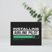 Flugzeugführer Ladebildschirm Lustiger Flugschüler Postkarte (Stehend Vorderseite)