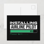 Flugzeugführer Ladebildschirm Lustiger Flugschüler Postkarte (Vorne/Hinten)