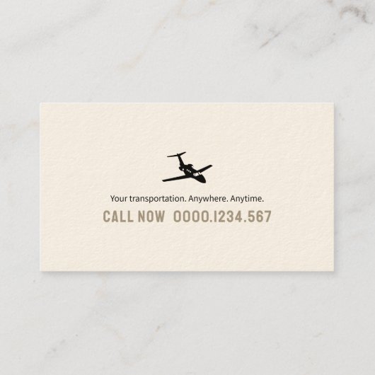 Flugzeugführer | Luftfahrt Visitenkarte (Rückseite)