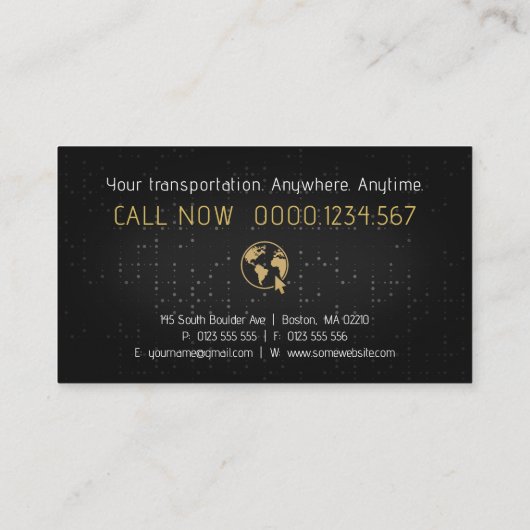 Flugzeugführer | Luftfahrt Visitenkarte (Rückseite)