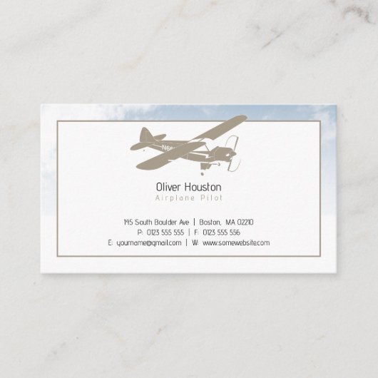 Flugzeugführer | Luftfahrt Visitenkarte (Vorderseite)