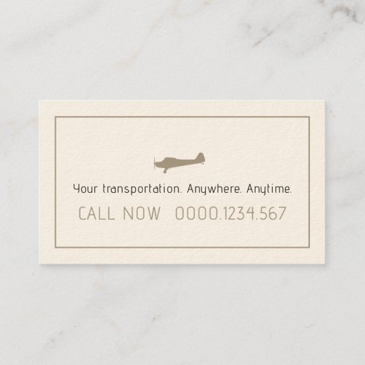 Flugzeugführer | Luftfahrt Visitenkarte (Rückseite)