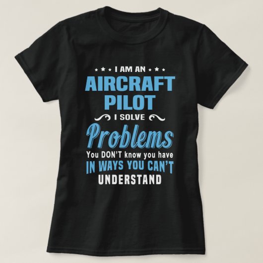 Flugzeugführer T-Shirt (Design vorne)