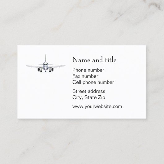 Flugzeugführer Visitenkarte (Rückseite)