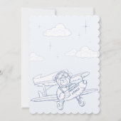 Flugzeugführerin Wertvoll Cargo Baby Dusche Einladung (Rückseite)