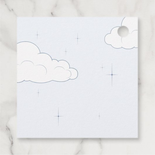 Flugzeugführerin Wertvoll Cargo Baby Dusche Geschenkanhänger (Rückseite)