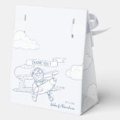 Flugzeugführerin Wertvoll Cargo Baby Dusche Geschenkschachtel (Rückseite)