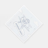 Flugzeugführerin Wertvoll Cargo Baby Dusche Serviette (Ecke)