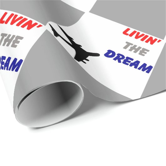 Flugzeuggiftwrap Geschenkpapier (Rolleneckpunkt)