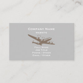 Flugzeuggraue Visitenkarte