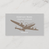Flugzeuggraue Visitenkarte (Rückseite)